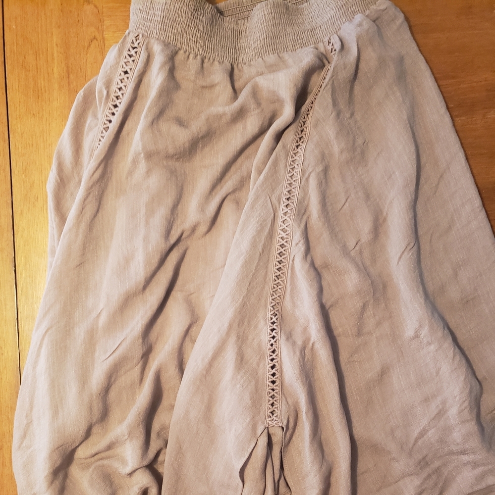 Like New, tan maxi skirt by New Directions.